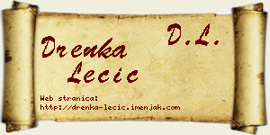 Drenka Lečić vizit kartica